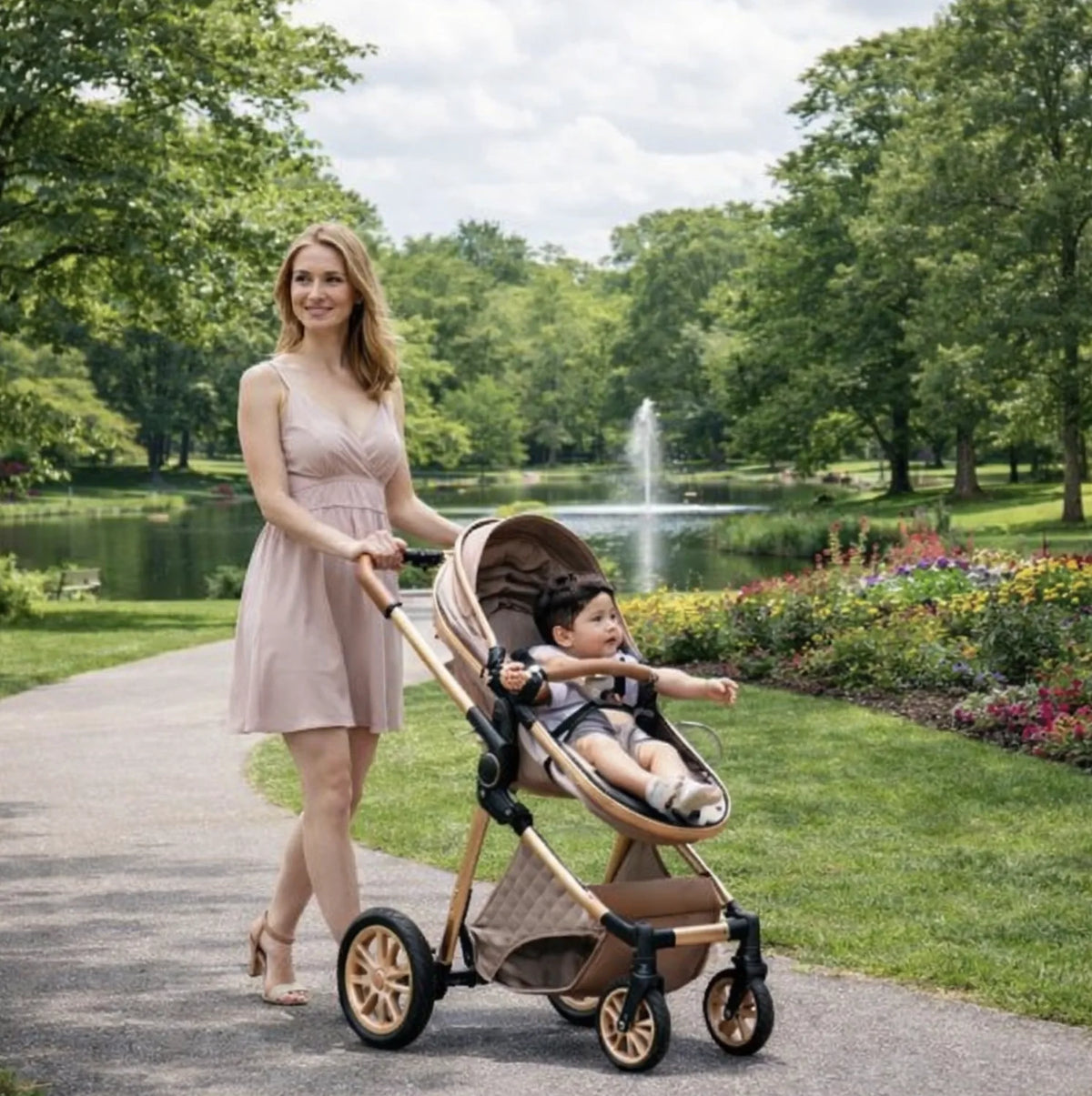 Poussette trio bébé dimensions compactes