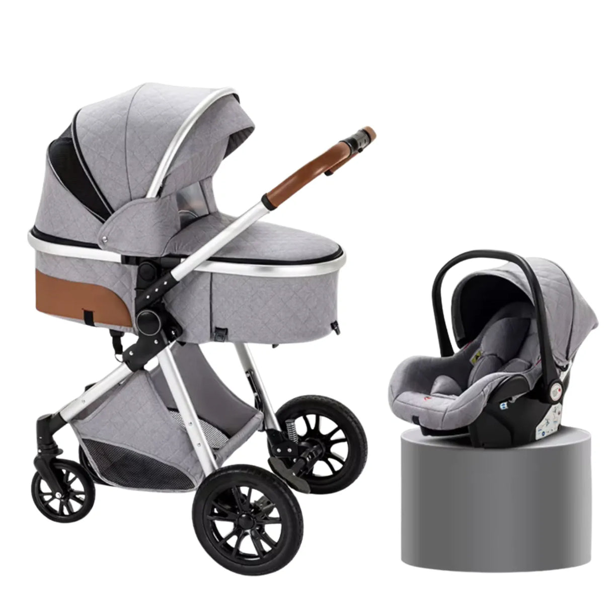 Poussette trio bébé assise promenade réversible