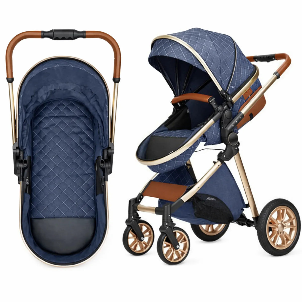 Poussette trio bébé capote avec fenêtre de surveillance