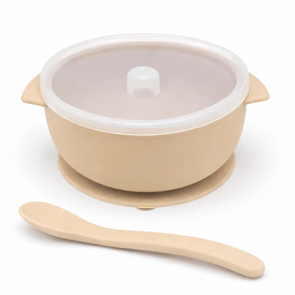 Bol silicone bébé avec couvercle hermétique