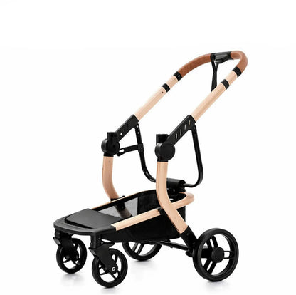 Poussette Bébé 3-en-1 – Châssis Pliable avec Nacelle et Assise Réversible