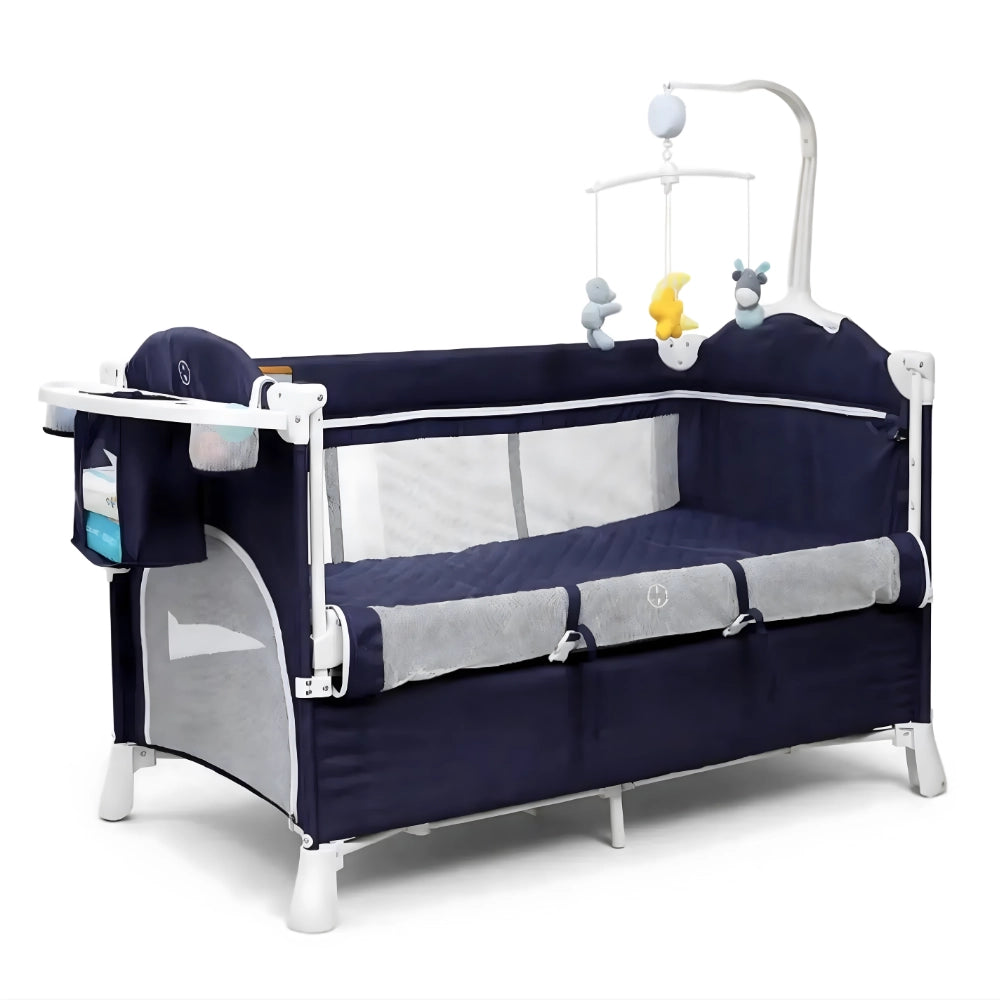 Lit bébé multifonction cododo avec table à langer et mobile musical