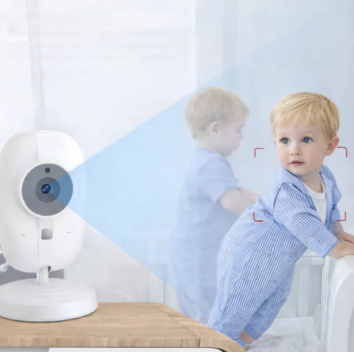 Babyphone vidéo HD utilisation nuit chambre bébé