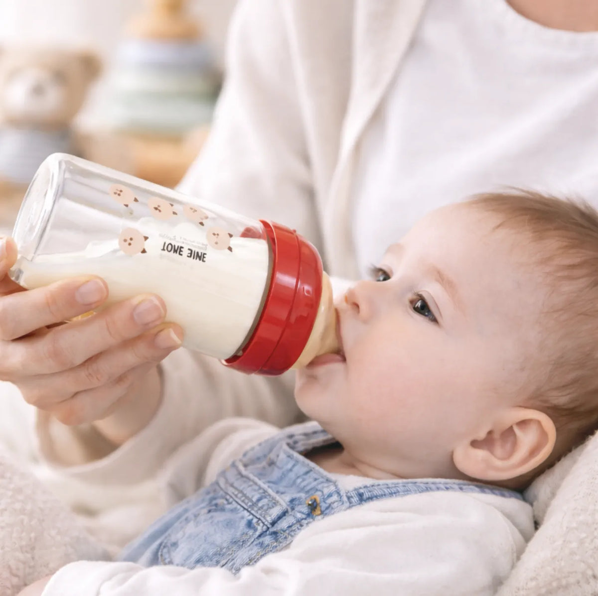 Biberon bébé verre 160 ml tétine silicone souple