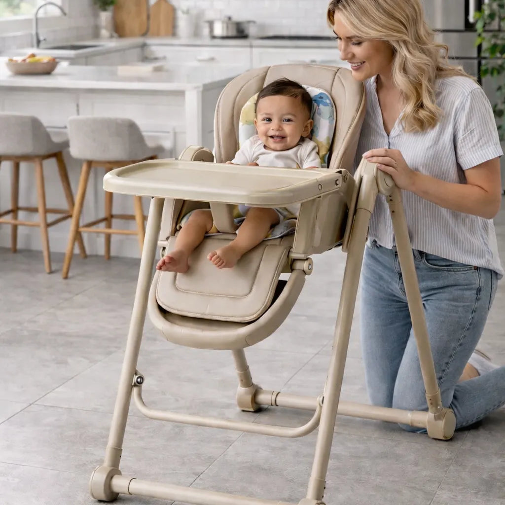 Chaise haute bébé 2 en 1 structure stable