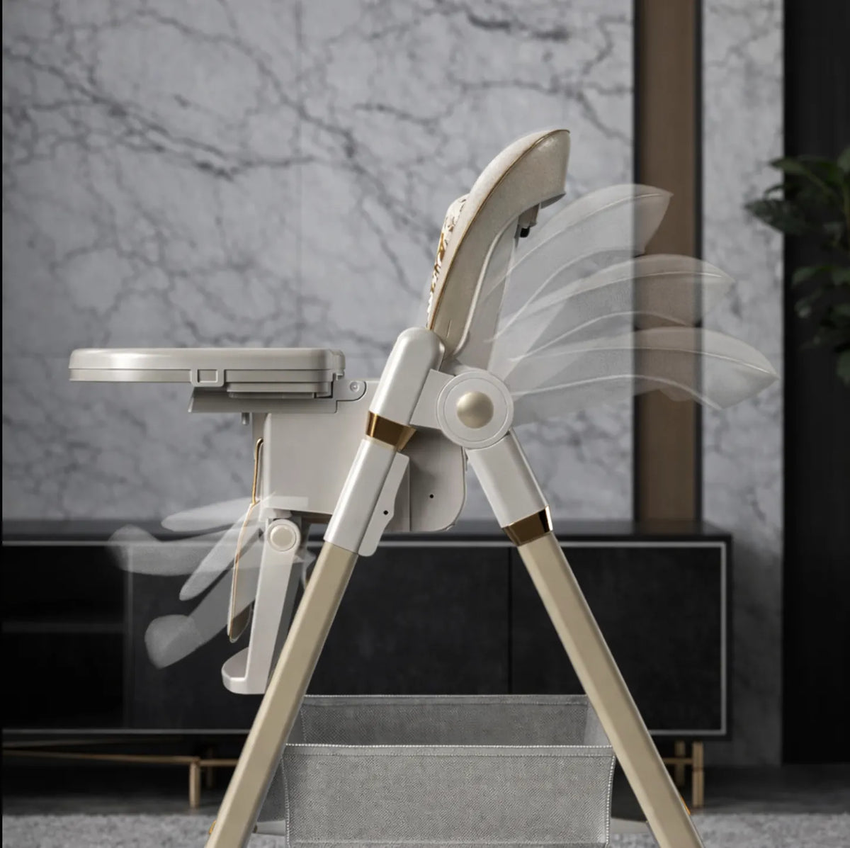 Chaise haute bébé harnais sécurité 5 points
