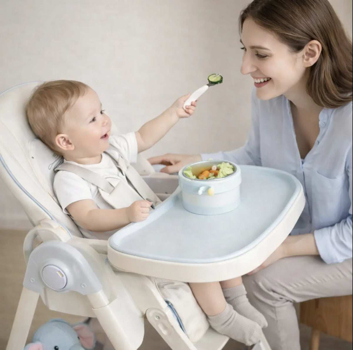 Chaise haute bébé évolutive dossier inclinable