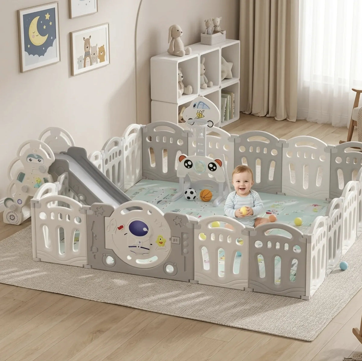 Parc bébé pliable rangement facile domicile