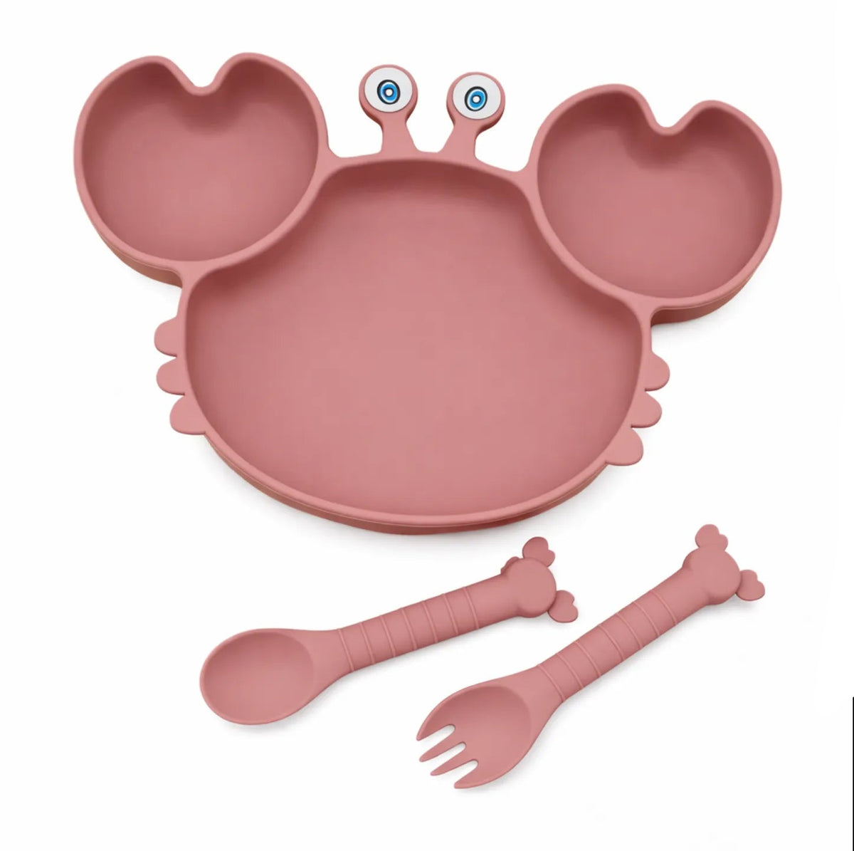 Set repas bébé silicone couverts ergonomiques