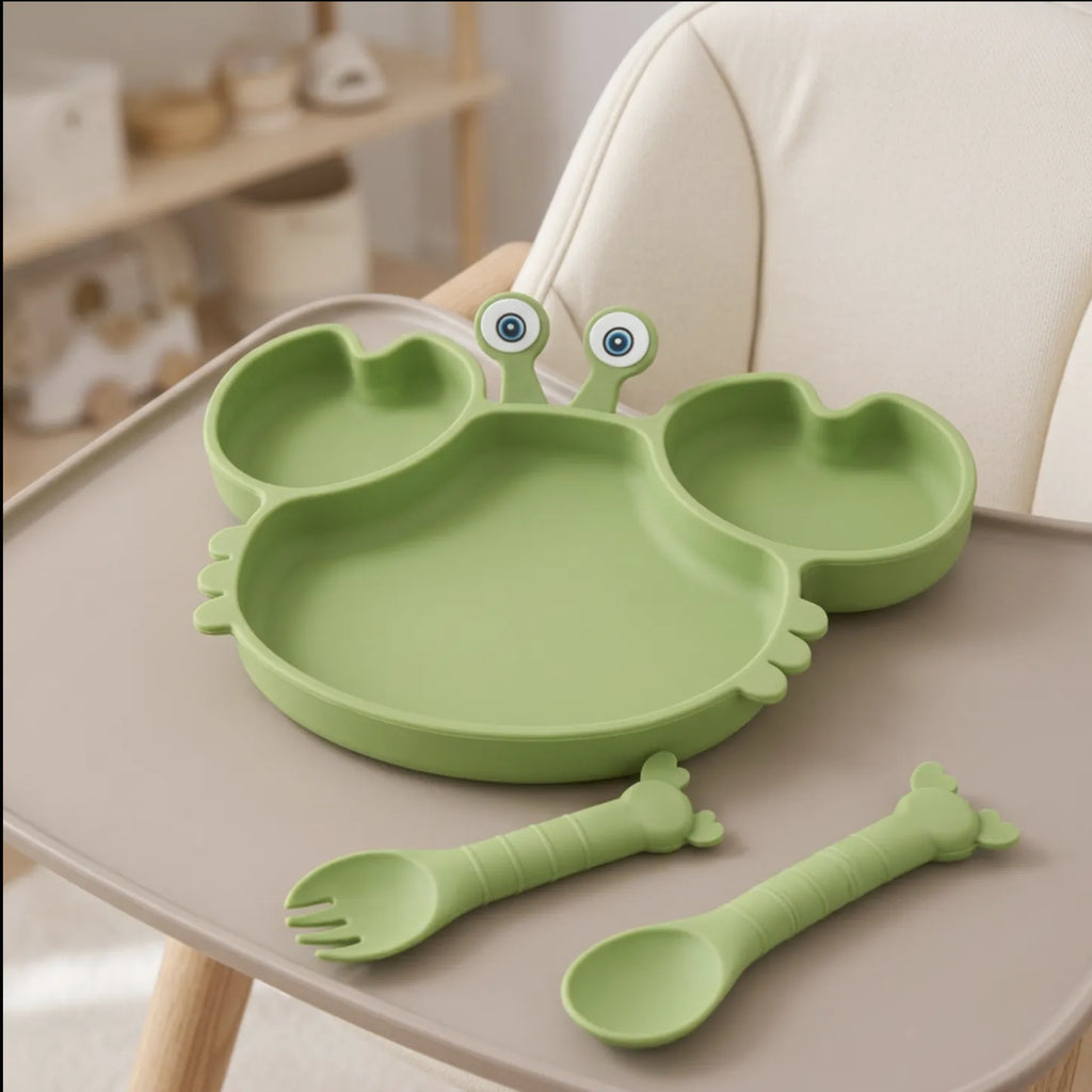 Set vaisselle bébé silicone lavable vaisselle