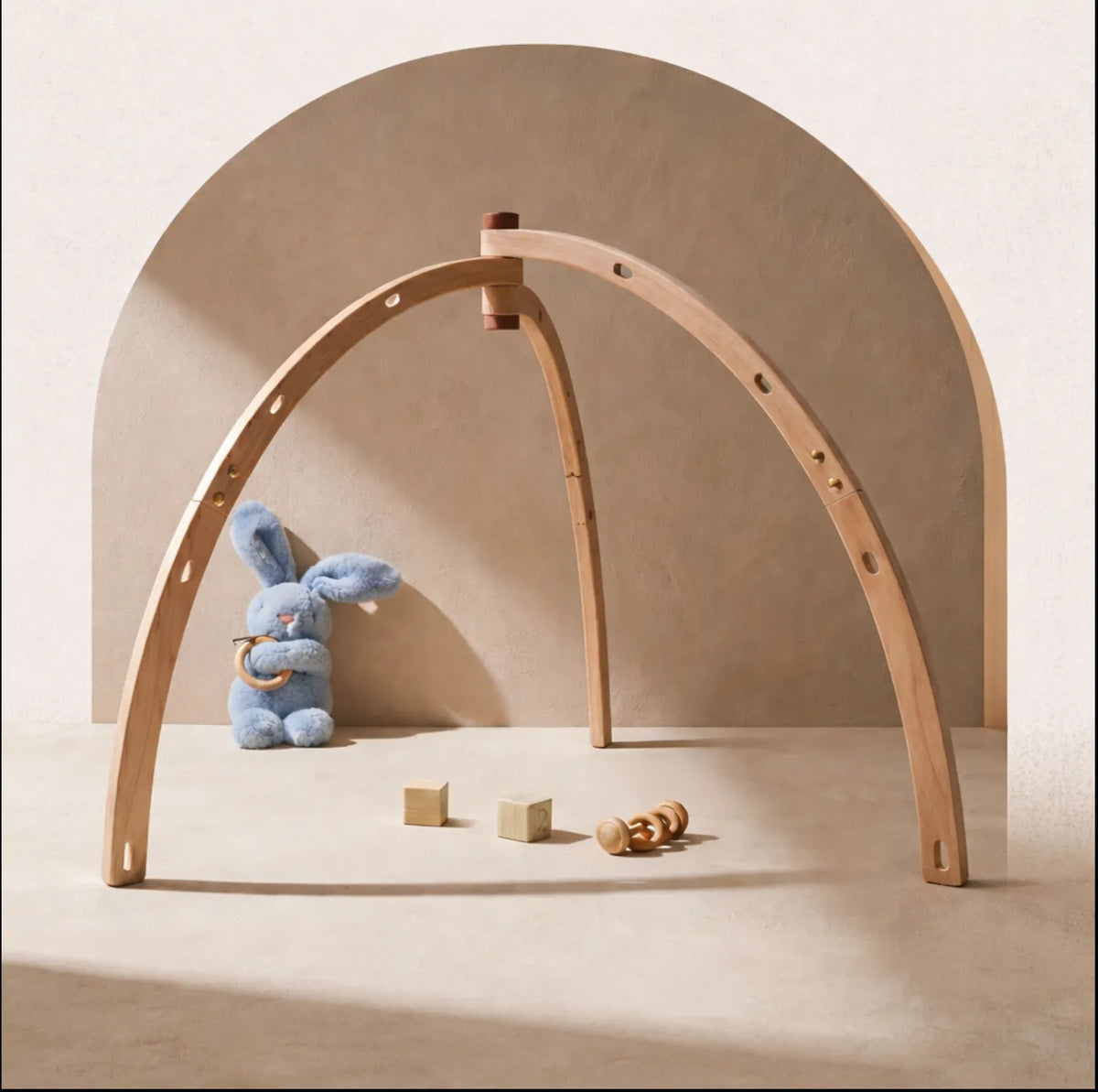 Arche éveil bois montessori bébé stimulation sensorielle
