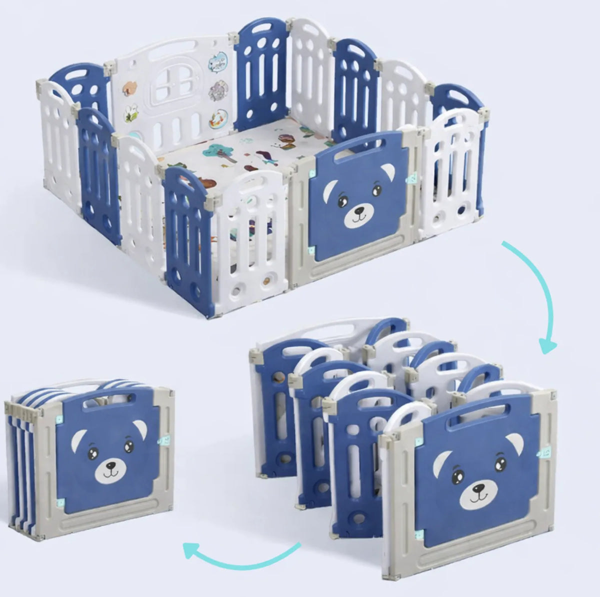 Parc bébé modulable éléments amovibles personnalisation