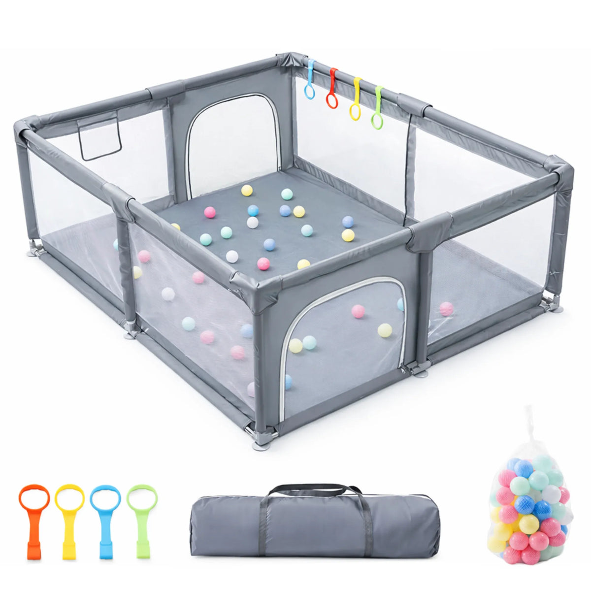 Parc bébé piscine balles panier basket inclus
