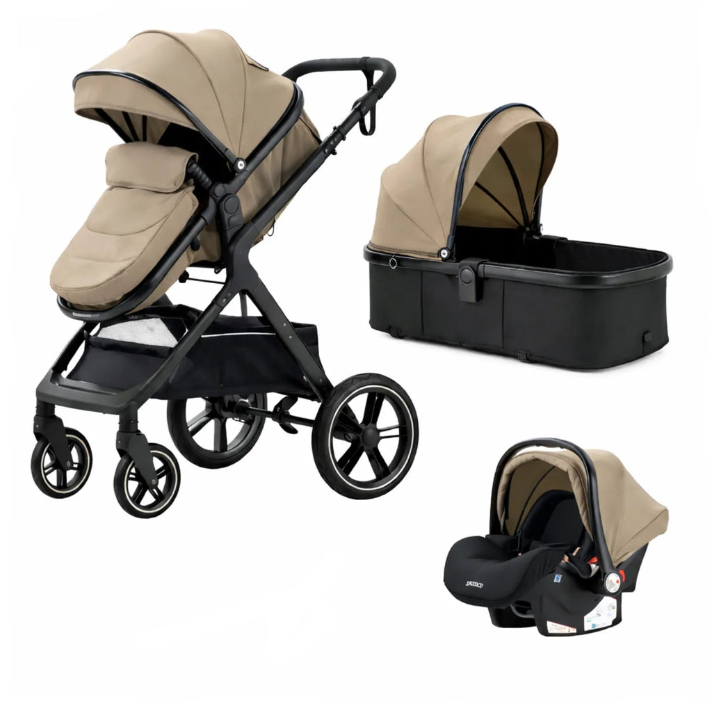 poussette 3 en 1 beige