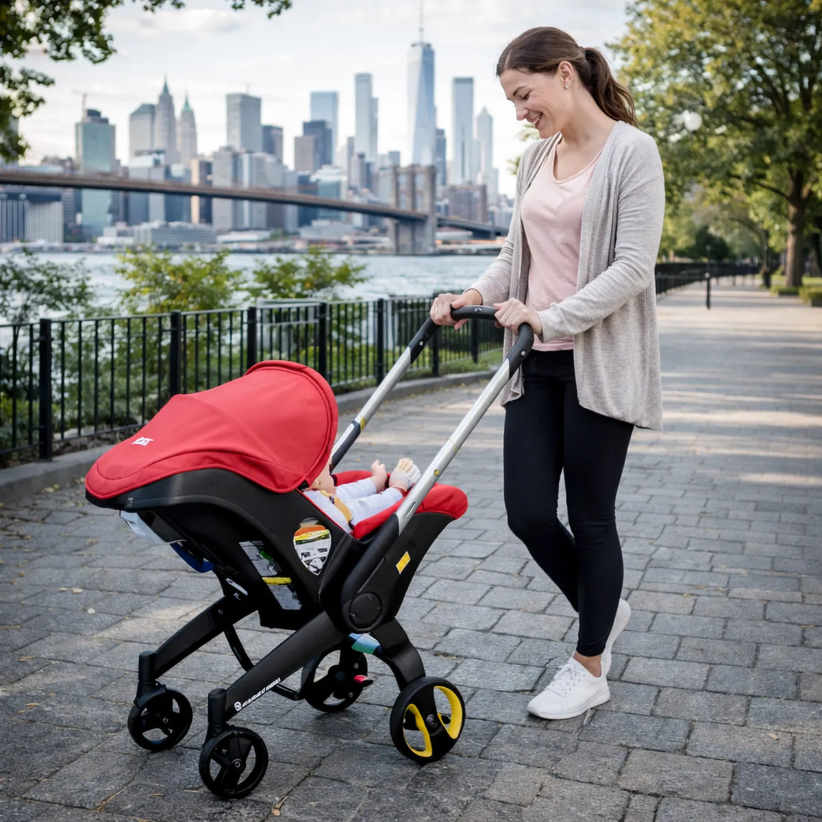 Poussette bébé modulable système de pliage rapide