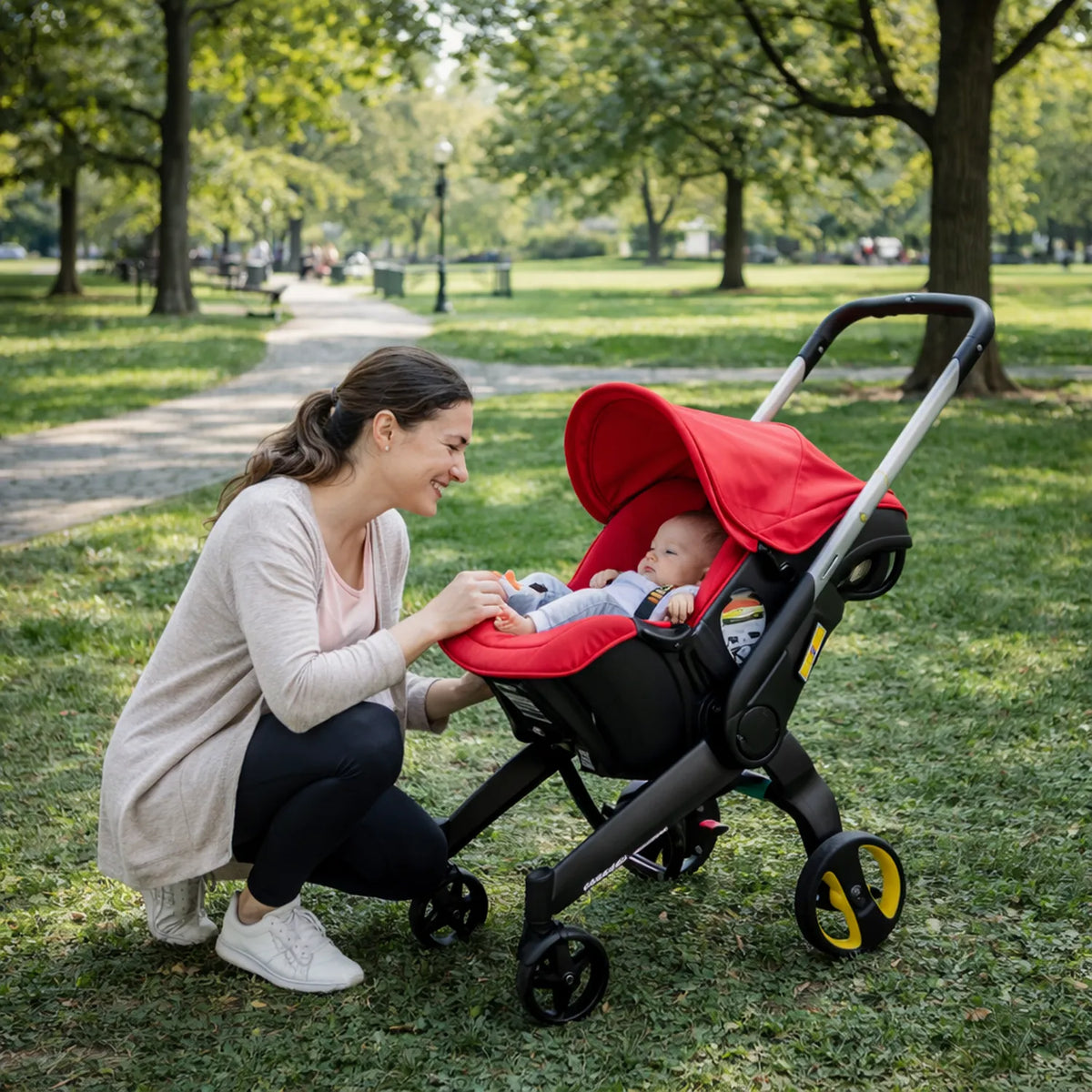 Poussette modulaire bébé roues tout-terrain détail