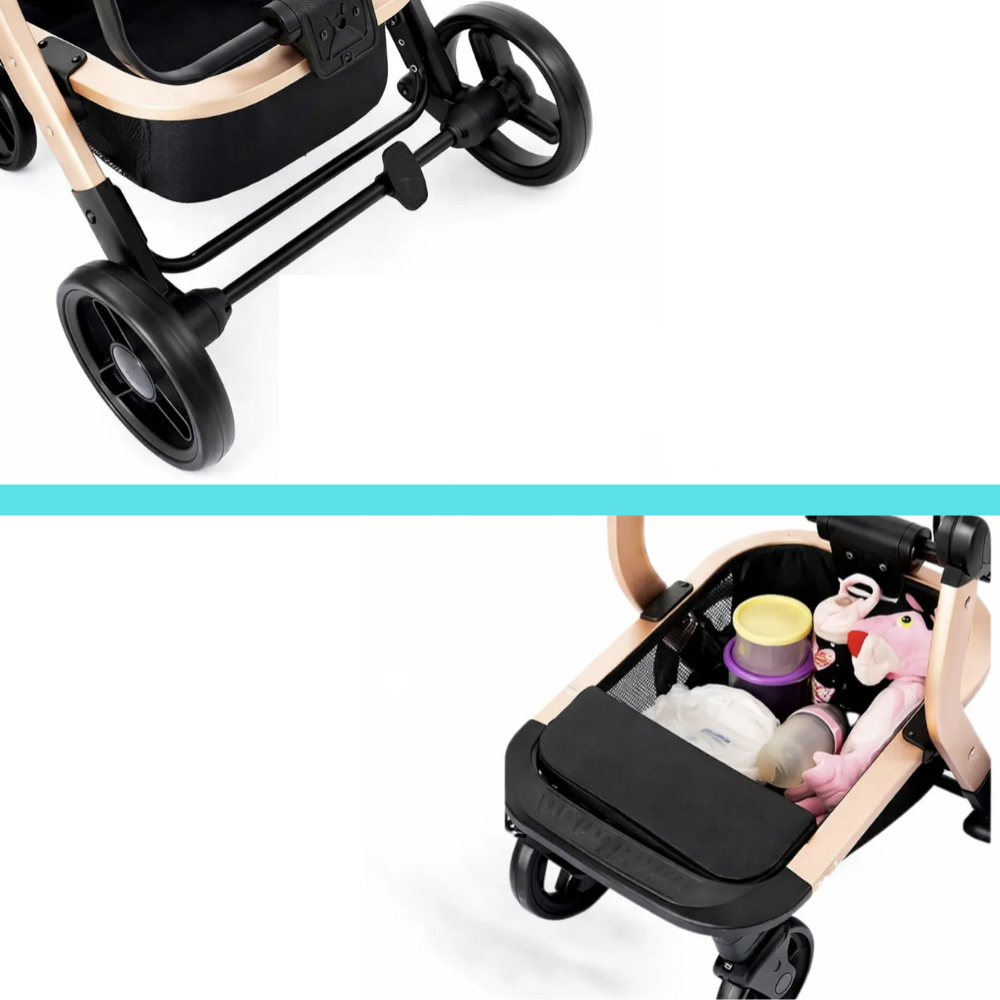 Poussette 3 en 1 bébé roues suspension confort