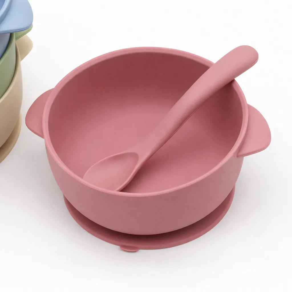 Bol silicone bébé couleurs vives alimentaires