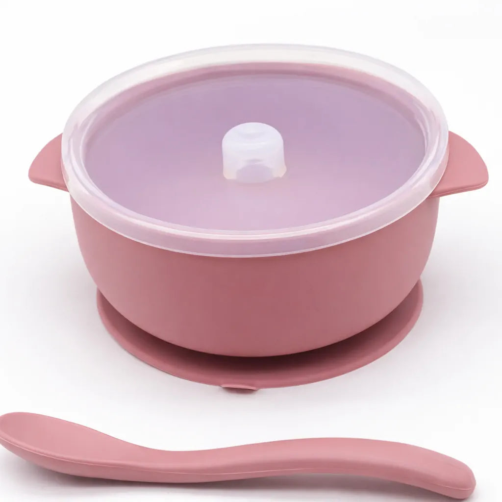 Bol bébé silicone cuillère ergonomique incluse
