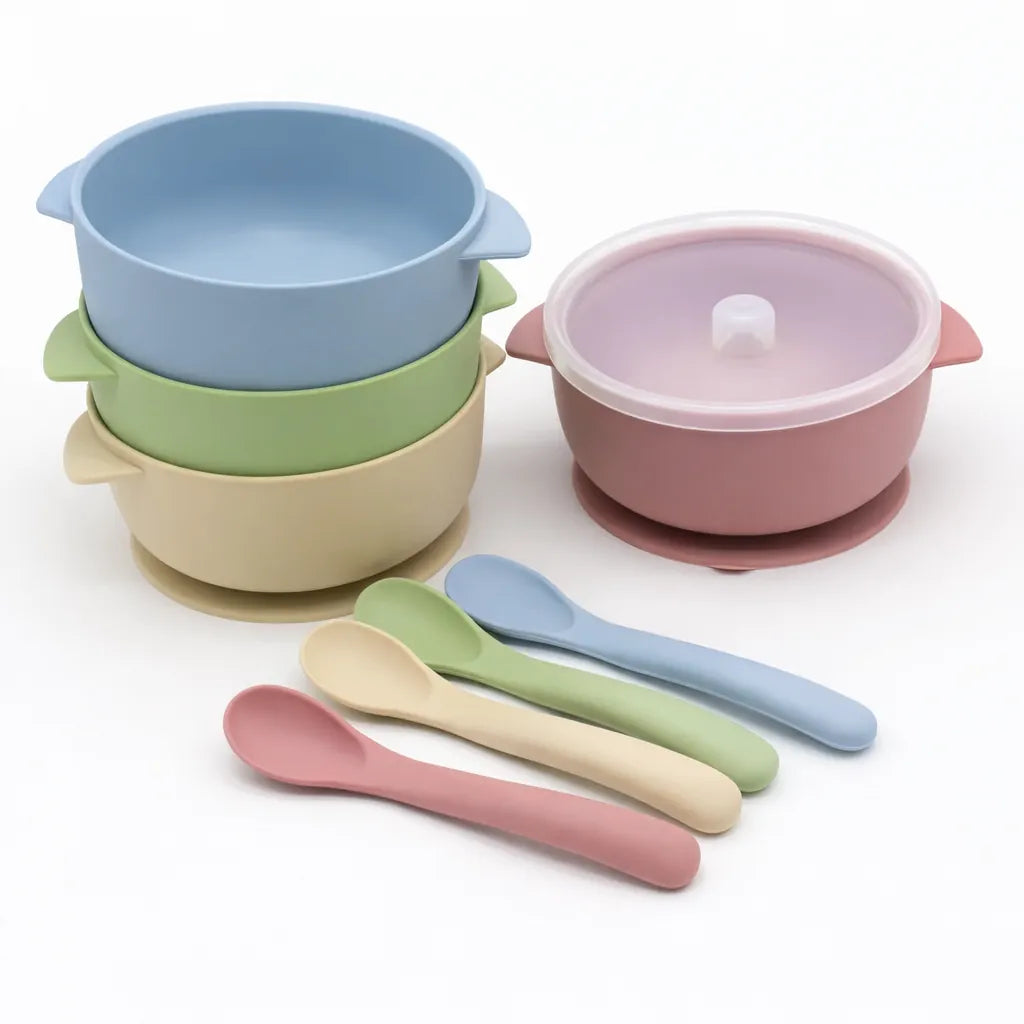 Bol bébé silicone sans BPA matière sûre