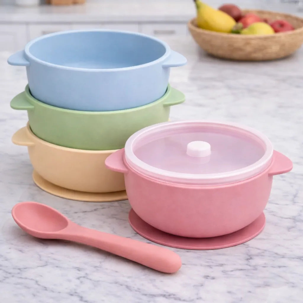 Bol silicone bébé lavable au lave-vaisselle